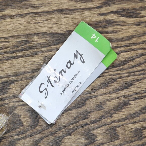 Stemay Womens Embellished Short Evening Pearl Evening Jacket Champagne Gold 14 - Picture 3 of 5